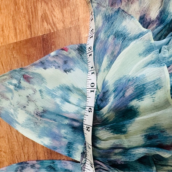 Blue Halter Neck Ruffle Dress - Picture 2 of 6